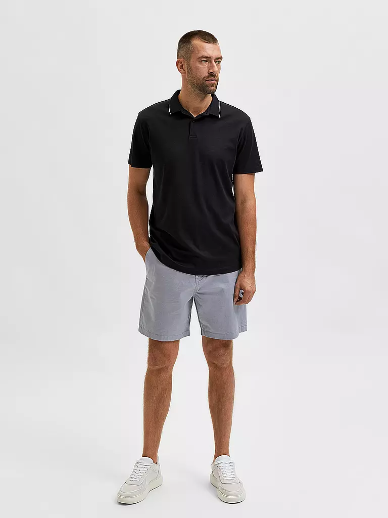 SELECTED | Polo SLHLEROY COOLMAX | Nero