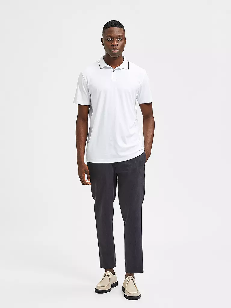 SELECTED | Polo SLHLEROY COOLMAX | Bianco