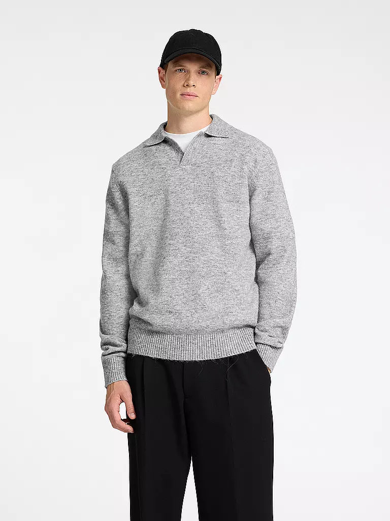 SELECTED | Polo-Pullover SLHRAI | Grigio chiaro