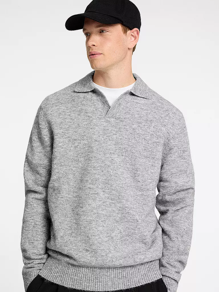 SELECTED | Polo-Pullover SLHRAI | Grigio chiaro