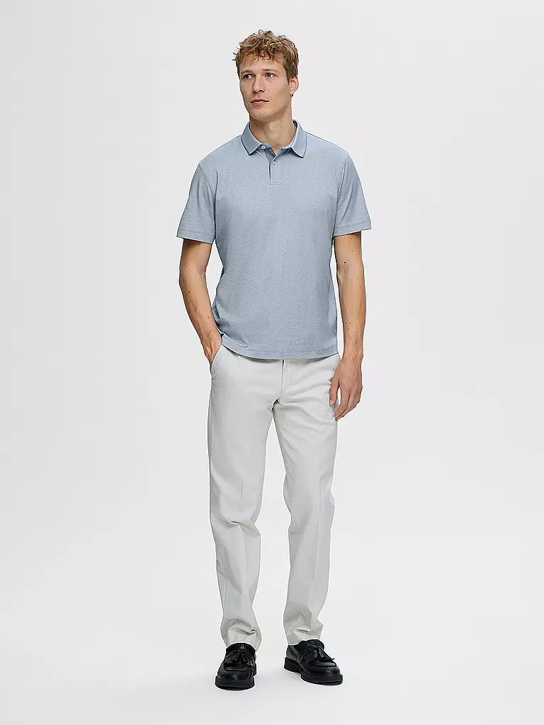 SELECTED | Poloshirt SLHLEROY COOLMAX | Blu chiaro