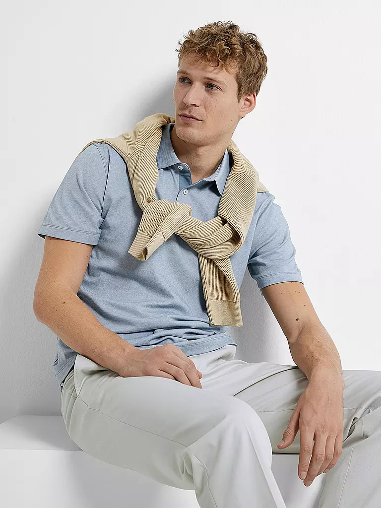 SELECTED | Poloshirt SLHLEROY COOLMAX | Blu chiaro