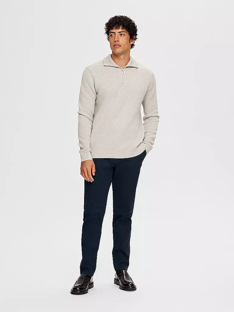 SELECTED | Pullover Troyer SLHDANE | Grigio chiaro
