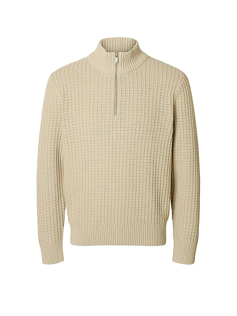 SELECTED | Pullover Troyer | Beige