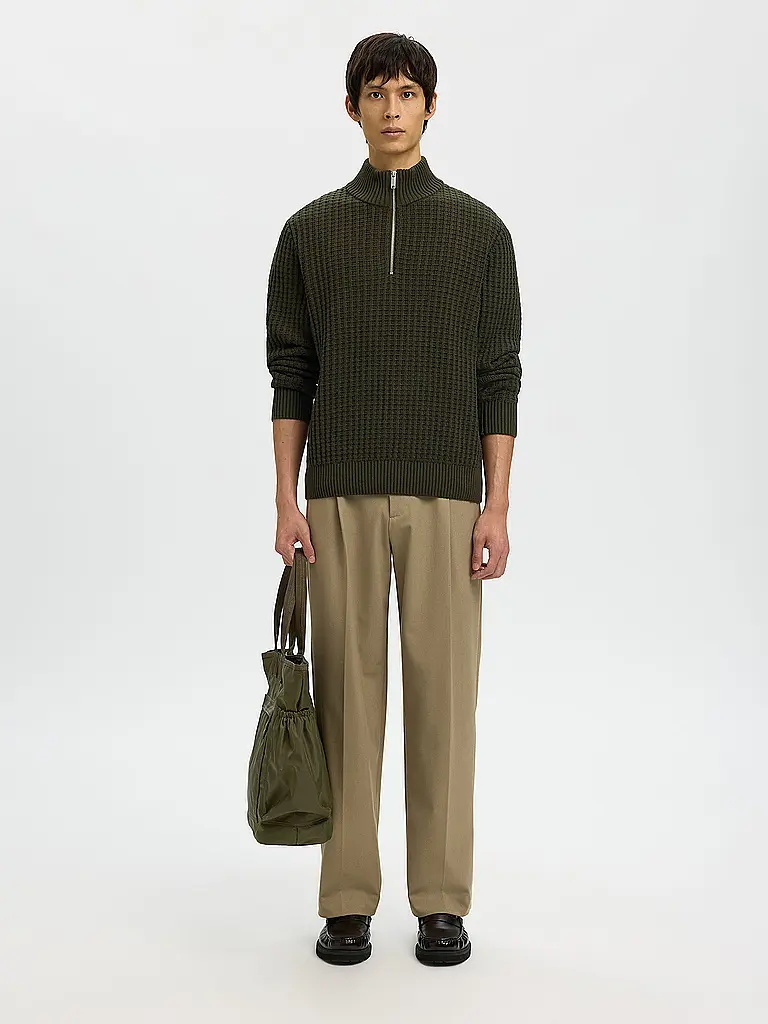 SELECTED | Pullover Troyer | Grigio