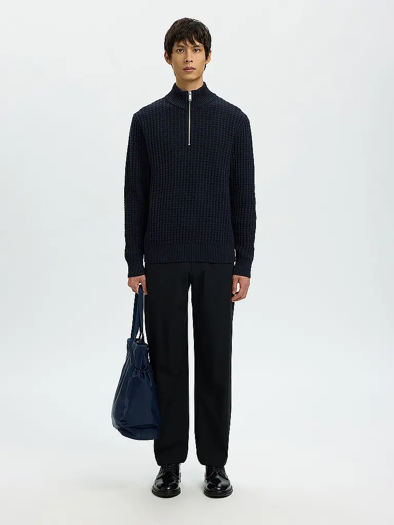 SELECTED | Pullover Troyer | Blu