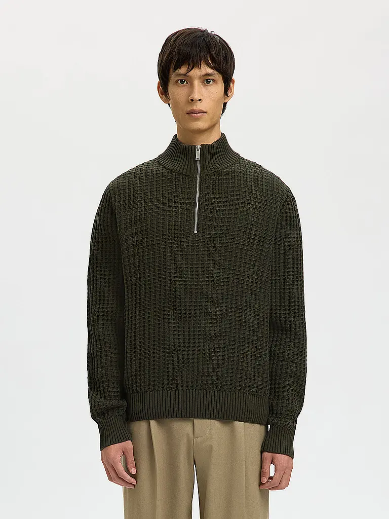 SELECTED | Pullover Troyer | Grigio