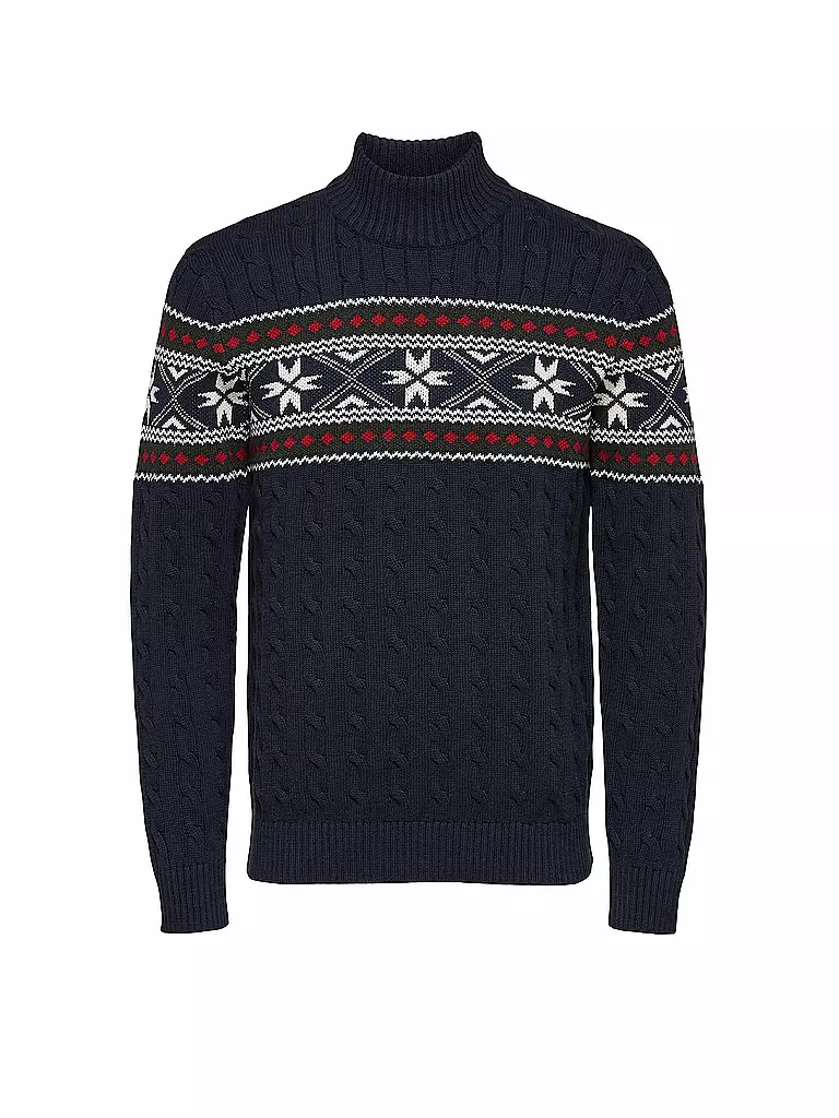 SELECTED | Stehkragenpullover SLHFLAKE  | Blu