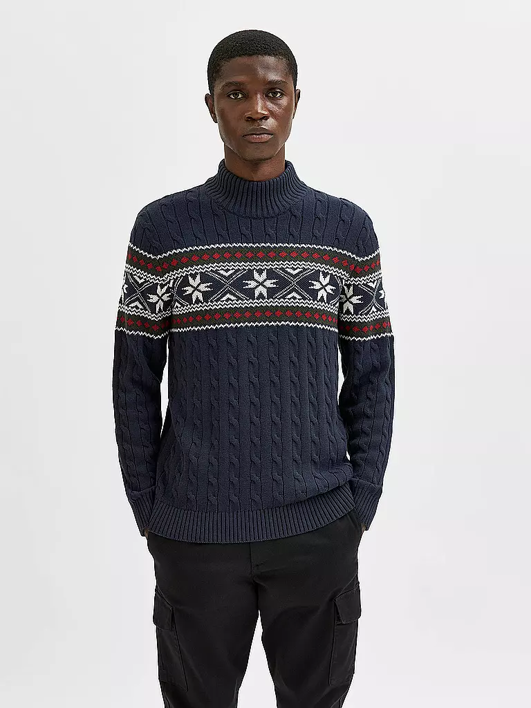 SELECTED | Stehkragenpullover SLHFLAKE  | Blu
