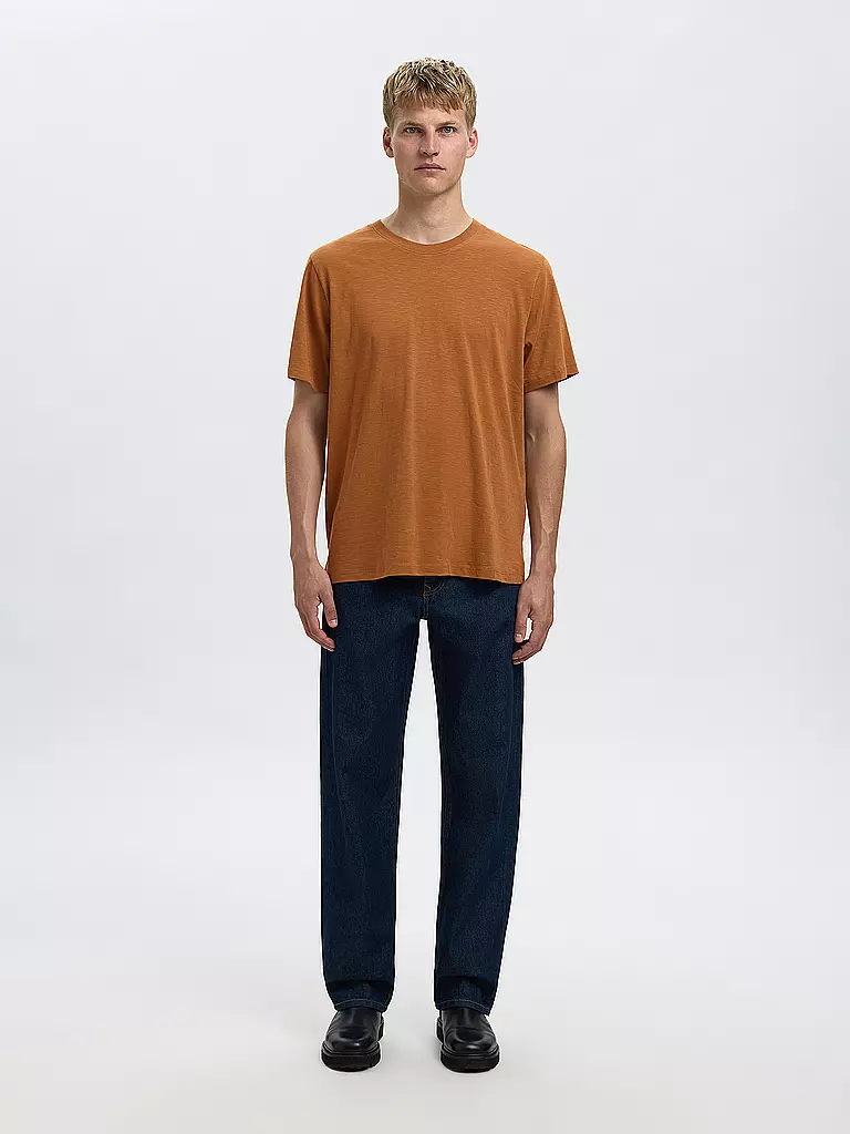 SELECTED | T-Shirt SLHASPEN | Marrone