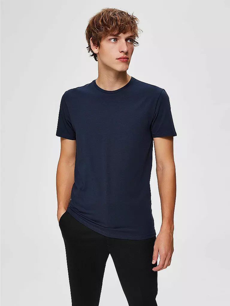 SELECTED | T-Shirt SLHNEWPIMA | Blu