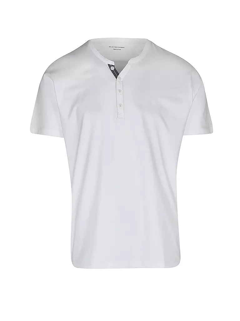 SELECTED | T-Shirt SLHPIMA ASK JOE | Bianco