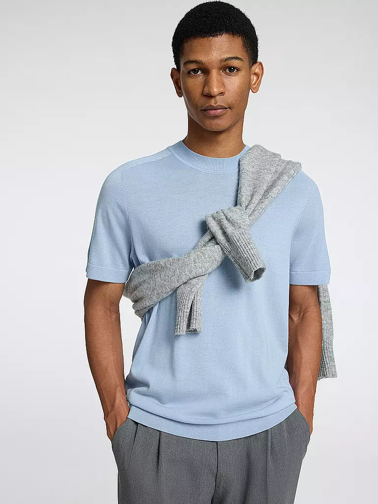 SELECTED | T-Shirt SLHTRAY | Blu chiaro