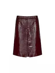 SELF-PORTRAIT | Gonna in pelle | Rosso scuro