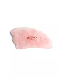 SENTARA | Pietra da massaggio - Corno Gua Sha con dente Quarzo Rosa | Rosa