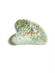 SENTARA | Pietra da massaggio - Gua Sha cuore con denti Giada verde | Verde chiaro