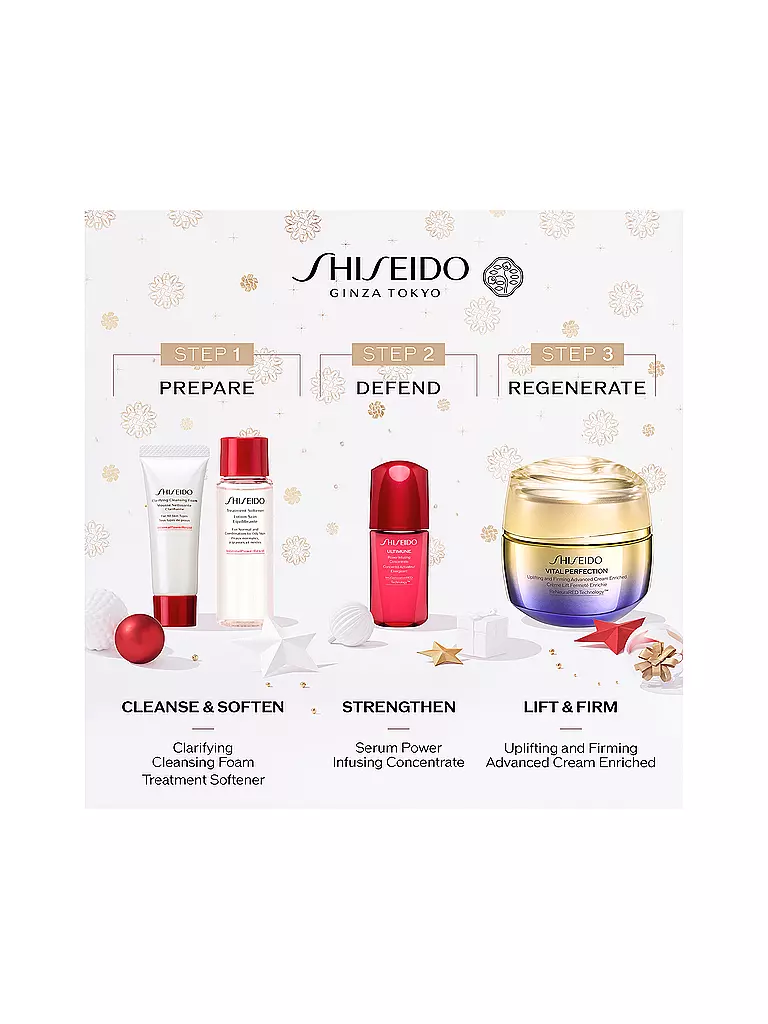 SHISEIDO | Cofanetto Regalo - Vital Perfection Uplifting and Firming Cream Advanced Enriched Holiday Kit 50ml / 30ml / 15ml / 10ml | 