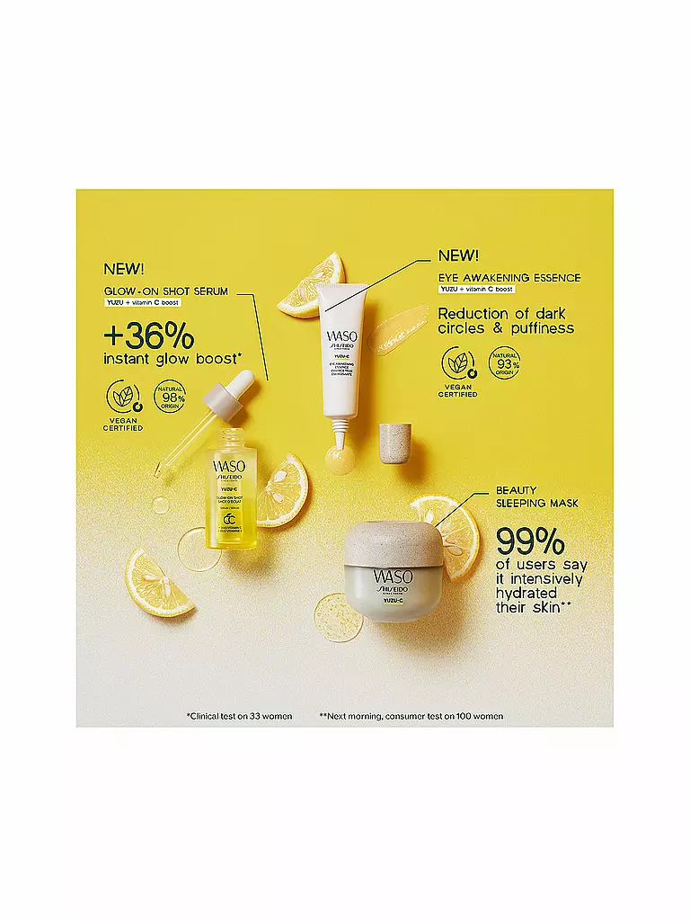 SHISEIDO | Crema viso - WASO YUZU-C Glow-On Shot 28ml | 