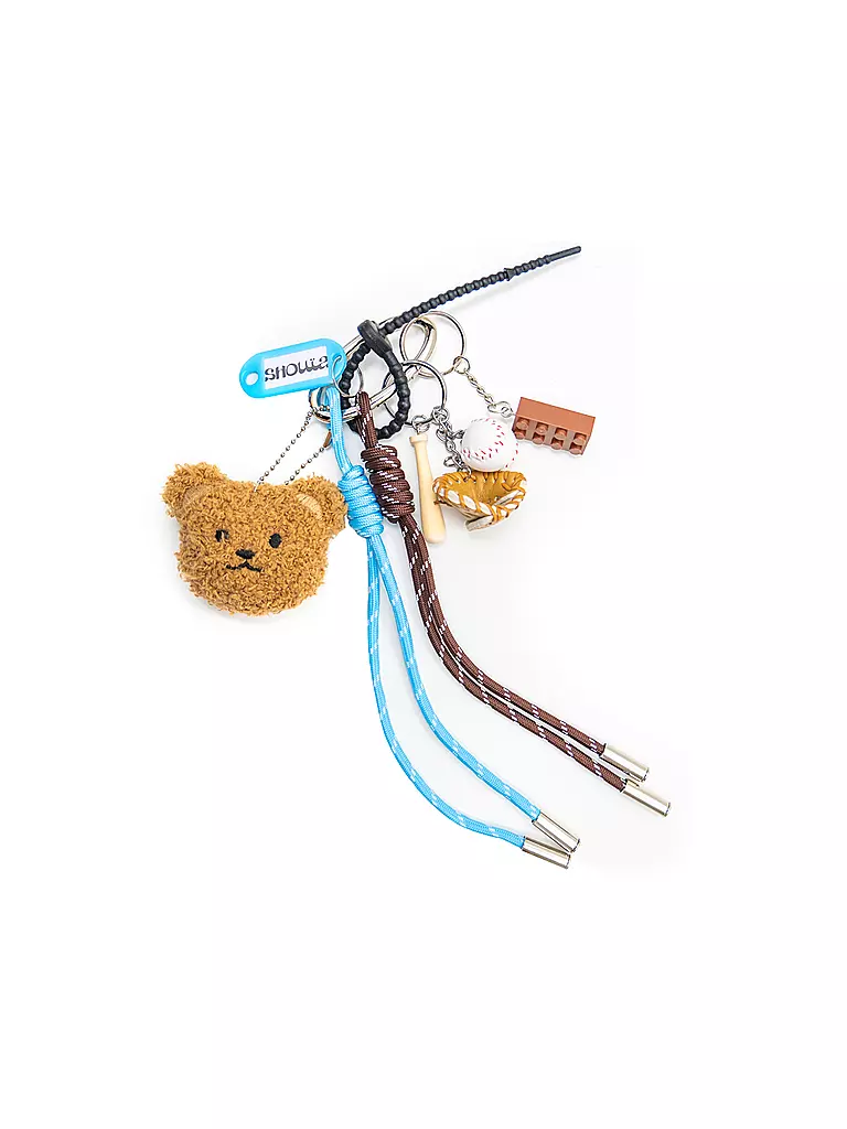 SHOUIA | Taschenanhänger #23 TEDDY BLUE | Marrone