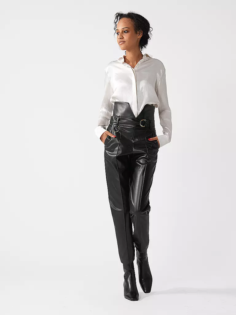 SILVIA SCHNEIDER | Pantaloni effetto pelle | Nero