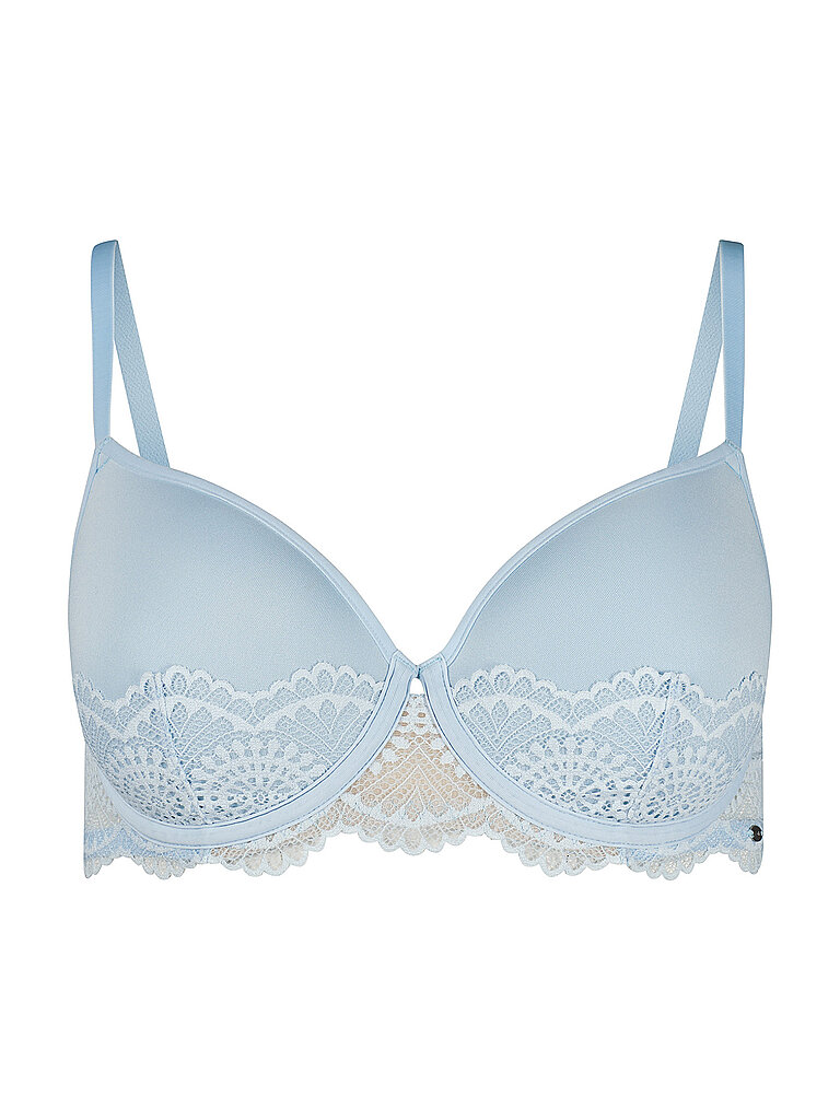 Reggiseno foderato con ferretto MICRORNAMENTS angel falls azzurro 75B