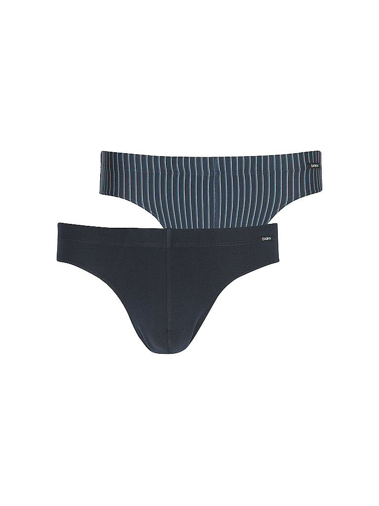 Slip confezione da 2 COTTON MULTIPACK blueberrystripes selection blu L