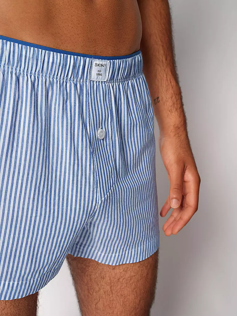 SKINY | Boxer blu a micro righe | 