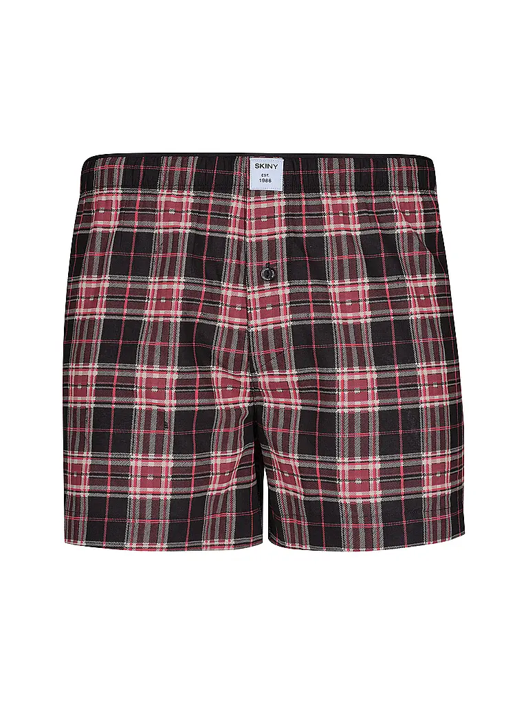 SKINY | Boxer xmas a quadri neri | Nero