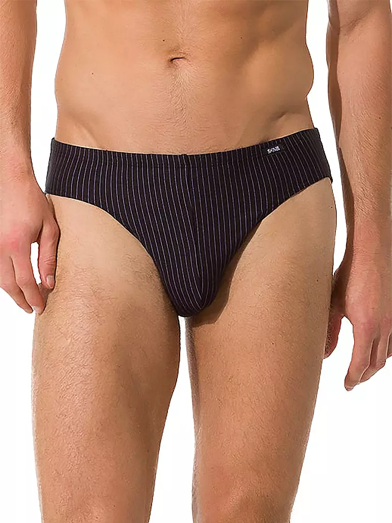 SKINY | Brasil Slip confezione da 2 (Shadow Stripe) | Nero