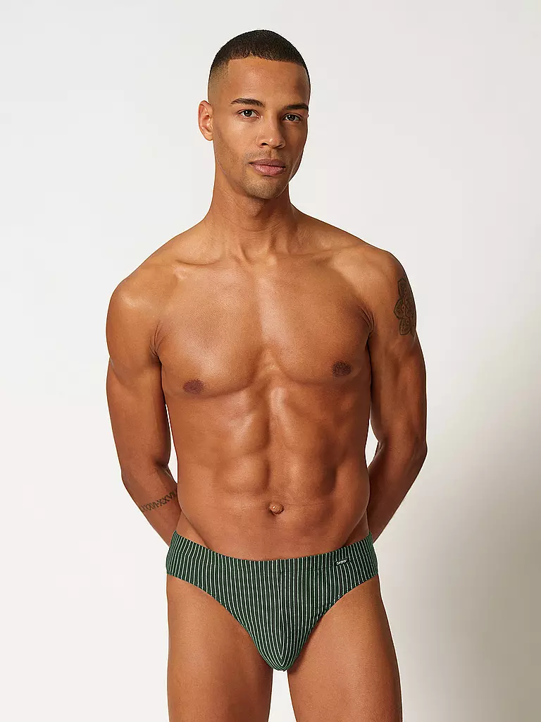 SKINY | Brasil Slip confezione da 2 olive stripes | Oliva