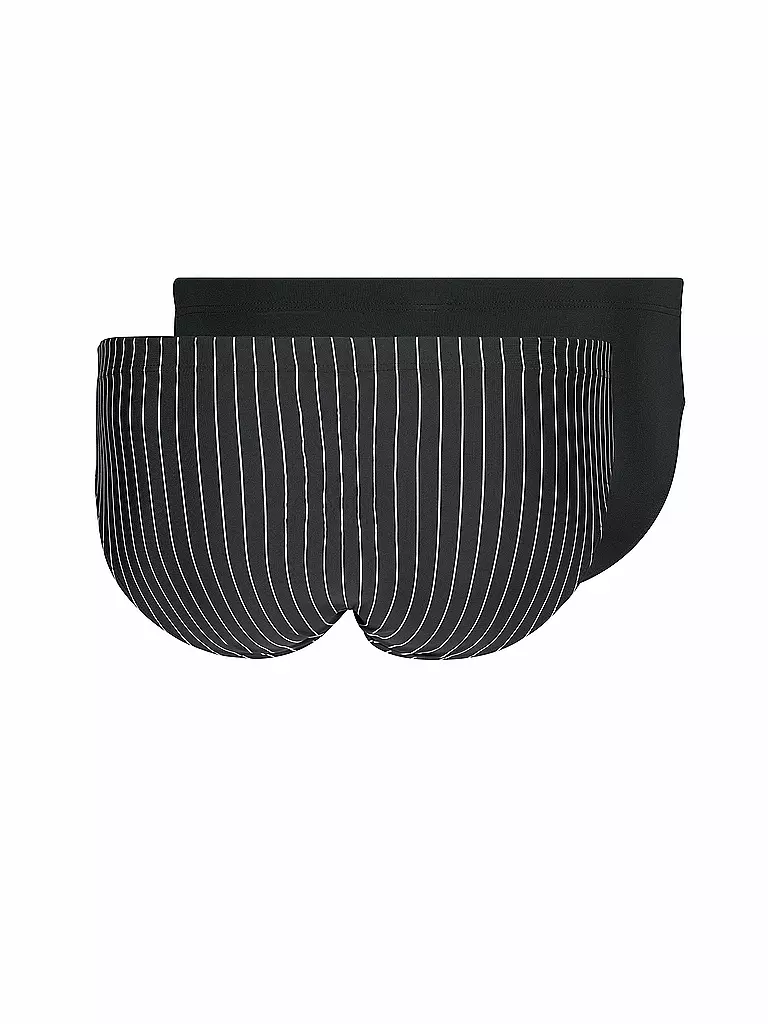 SKINY | Brasil-Slip confezione da 2 "Power Line" (Blackstripe Selection) | Nero