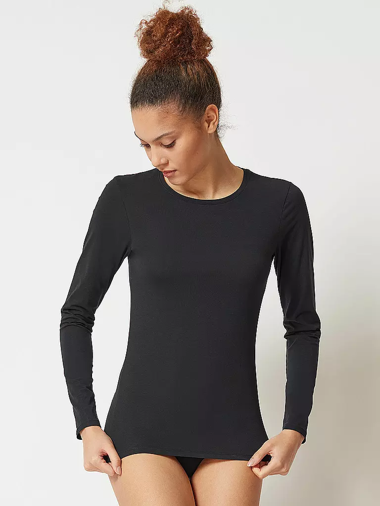 SKINY | Maglia a maniche lunghe COTTON ESSENTIALS | Nero