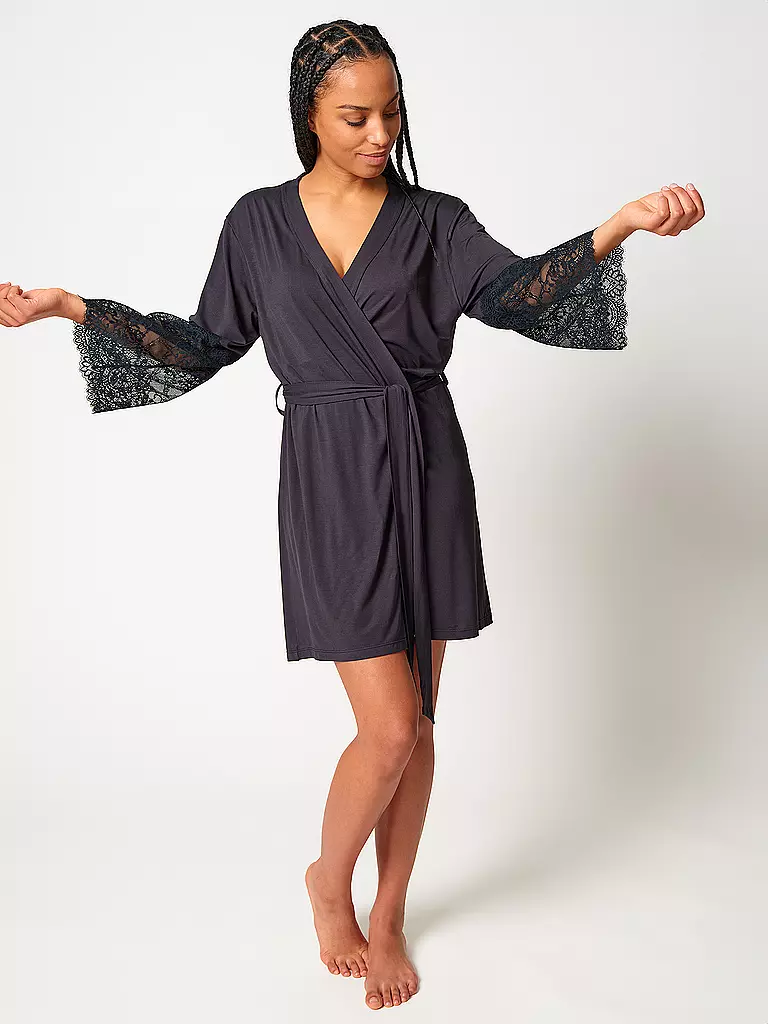 SKINY | Morgenmantel - Kimono NIGHT IN SKINY | Nero