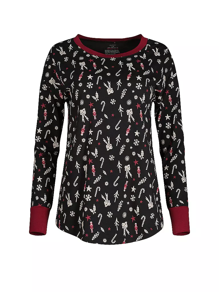 SKINY | Pyjamashirt jollyholly christmas | Blu scuro
