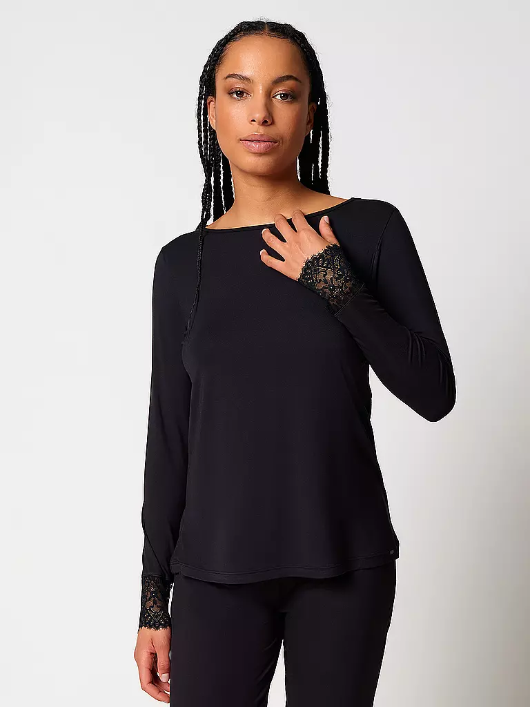 SKINY | Pyjamashirt NIGHT IN SKINY nero | Nero