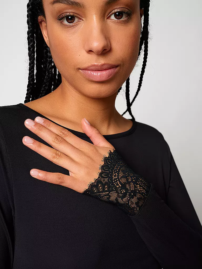 SKINY | Pyjamashirt NIGHT IN SKINY nero |