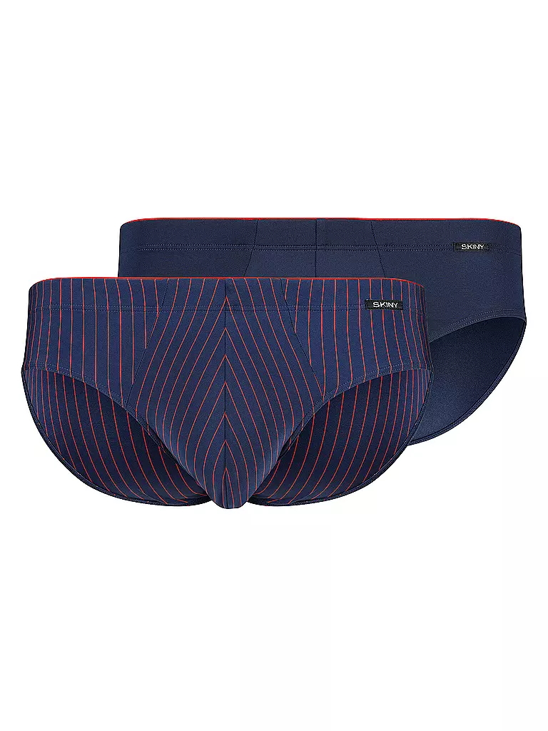 SKINY | Slip 2er Pkg. navyred stripes selection | Blu scuro