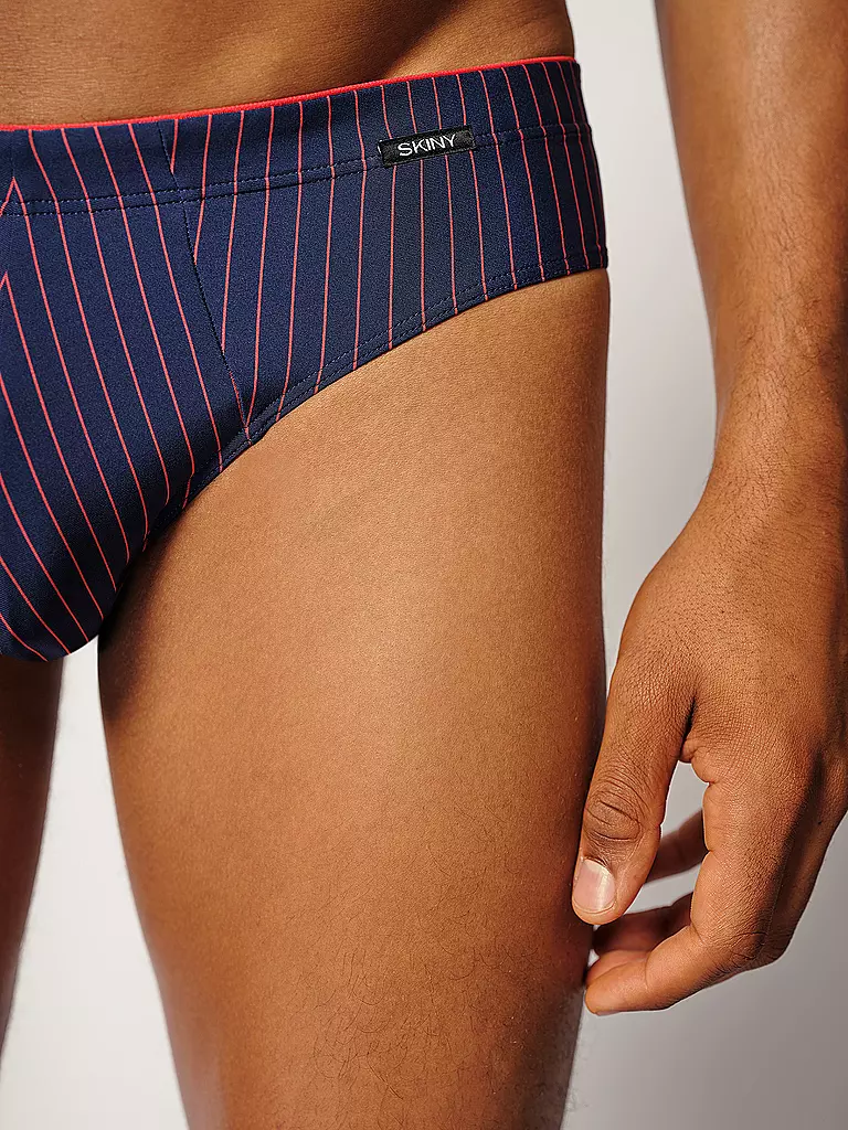 SKINY | Slip 2er Pkg. navyred stripes selection | Blu scuro