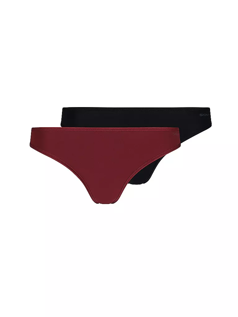 SKINY | String 2-er Pkg. "Micro Lovers" garnetblack selection | Rosso scuro