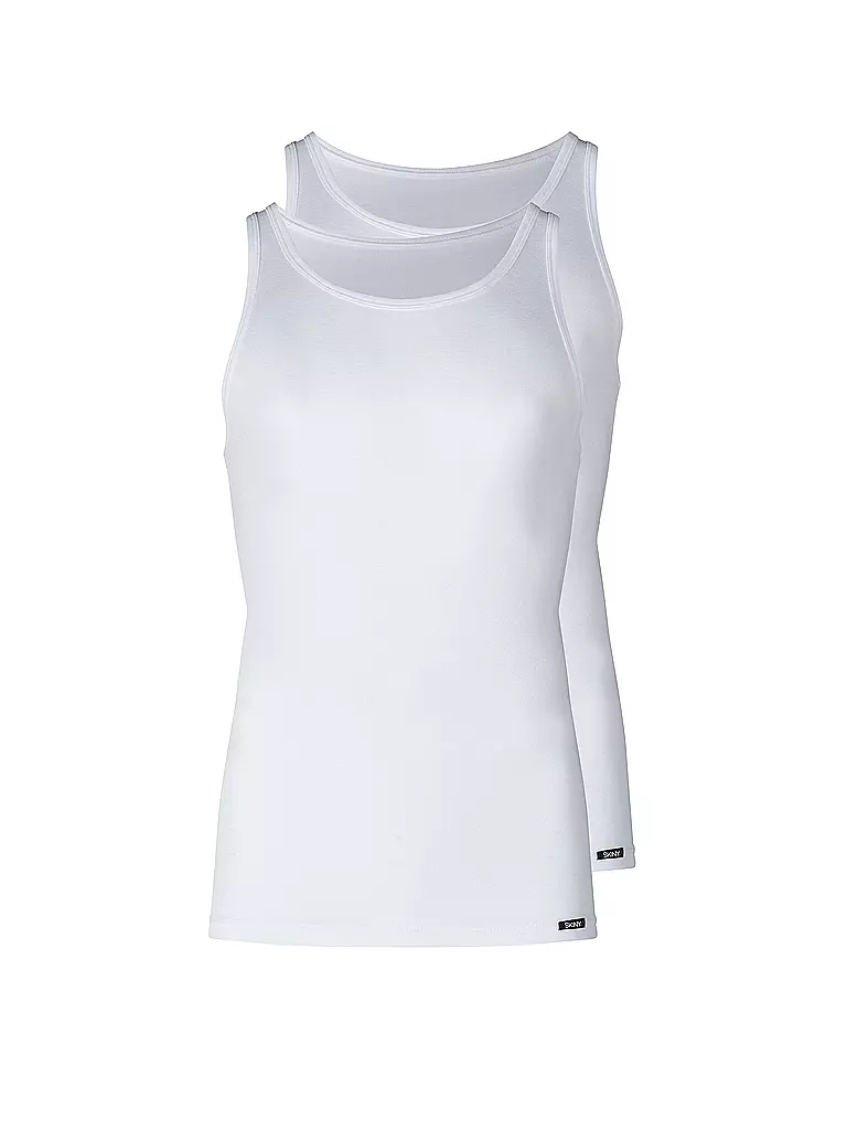 SKINY | Top - Canottiera, confezione da 2 (Bianco) | Bianco