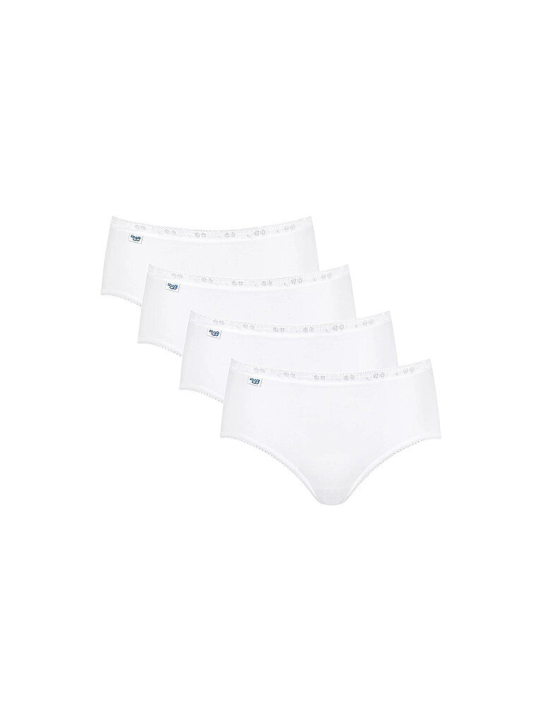 Slip midi BASIC confezione da 4 bianco bianco 40