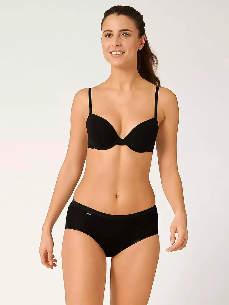 SLOGGI | Midi-Slip "Basic" confezione da 4 (Nero) | Nero