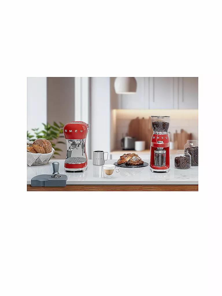 SMEG | Macchina da caffè espresso stile retrò anni '50 rossa ECF02BLEU | Rosso