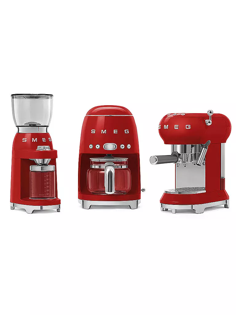 SMEG | Macinacaffè stile retrò anni '50 Rosso CGF01RDEU | 