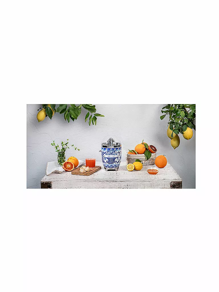 SMEG | Spremiagrumi 700Watt Dolce & Gabbana CJF01DGBEU Blu Mediterraneo | 