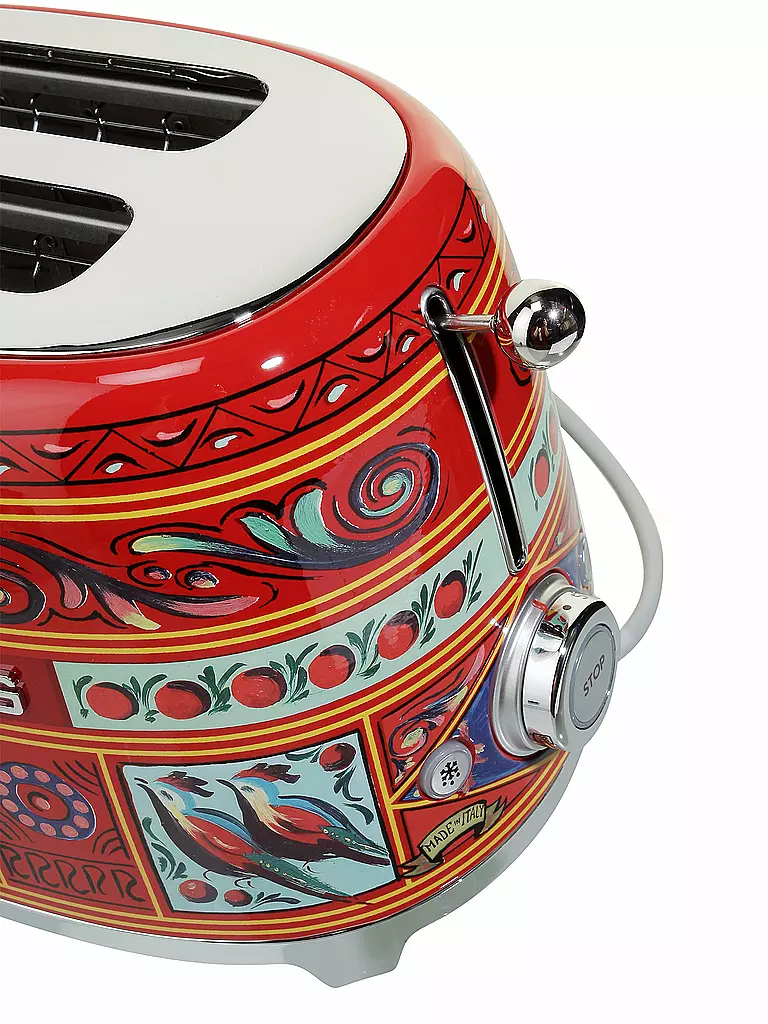 SMEG | Toaster (2 Scheiben) "Dolce Gabbana" TSF01DG (Rot/Dekor) | Multicolore