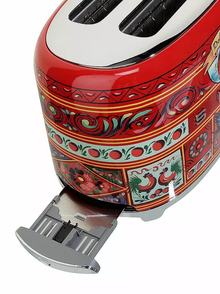 SMEG | Toaster (2 Scheiben) "Dolce Gabbana" TSF01DG (Rot/Dekor) | Multicolore