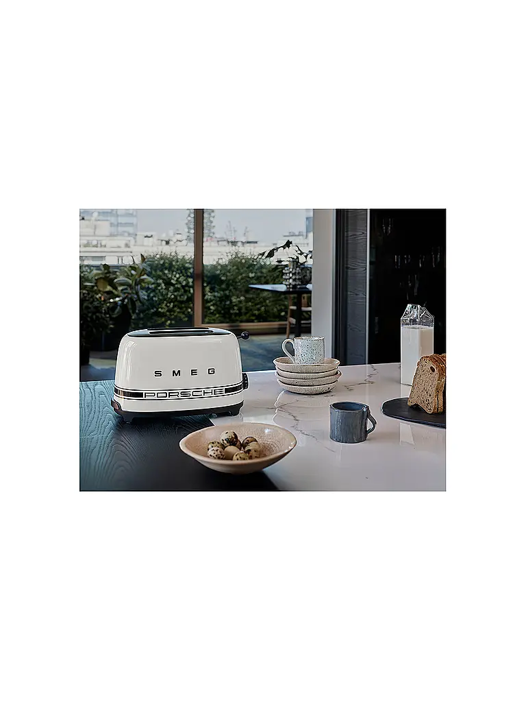 SMEG | Toaster 2 Scheiben PORSCHE X Carrar White  | Bianco