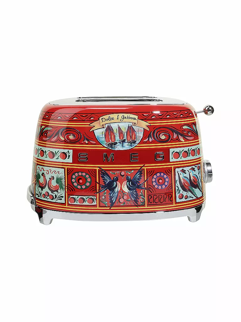 SMEG | Tostapane (2 fette) "Dolce Gabbana" TSF01DG (Rosso/Decorato) | Multicolore