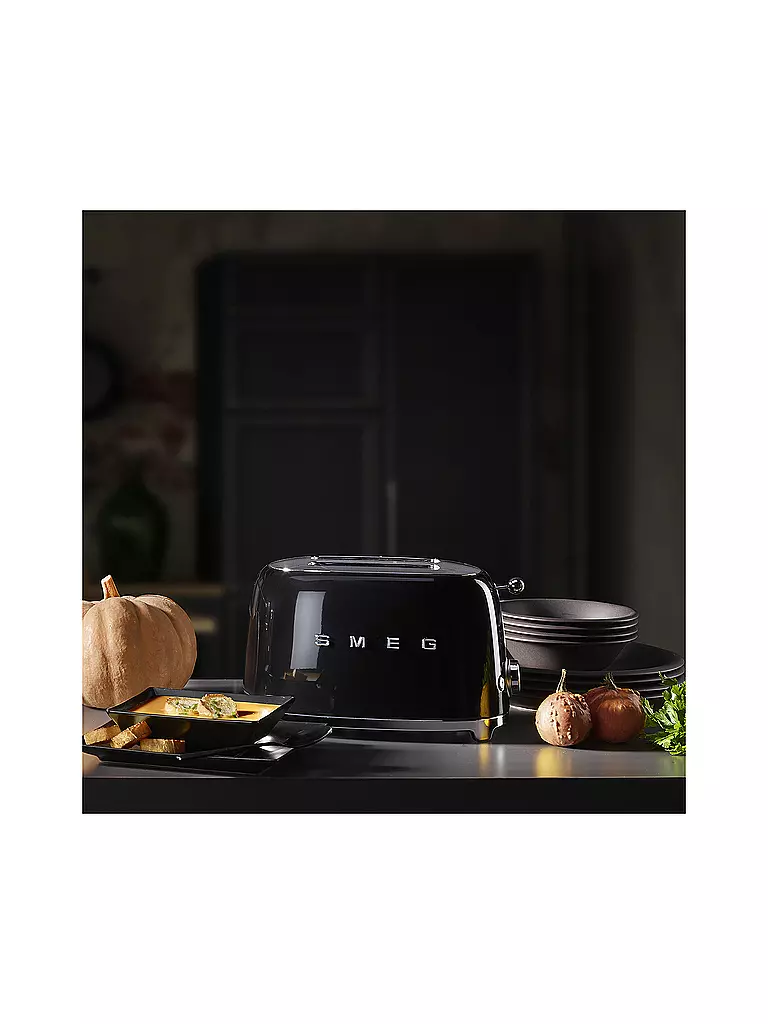 SMEG | Tostapane a 2 fessure Stile retrò anni '50 Nero TSF01BLEU | 
